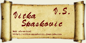 Vitka Spasković vizit kartica